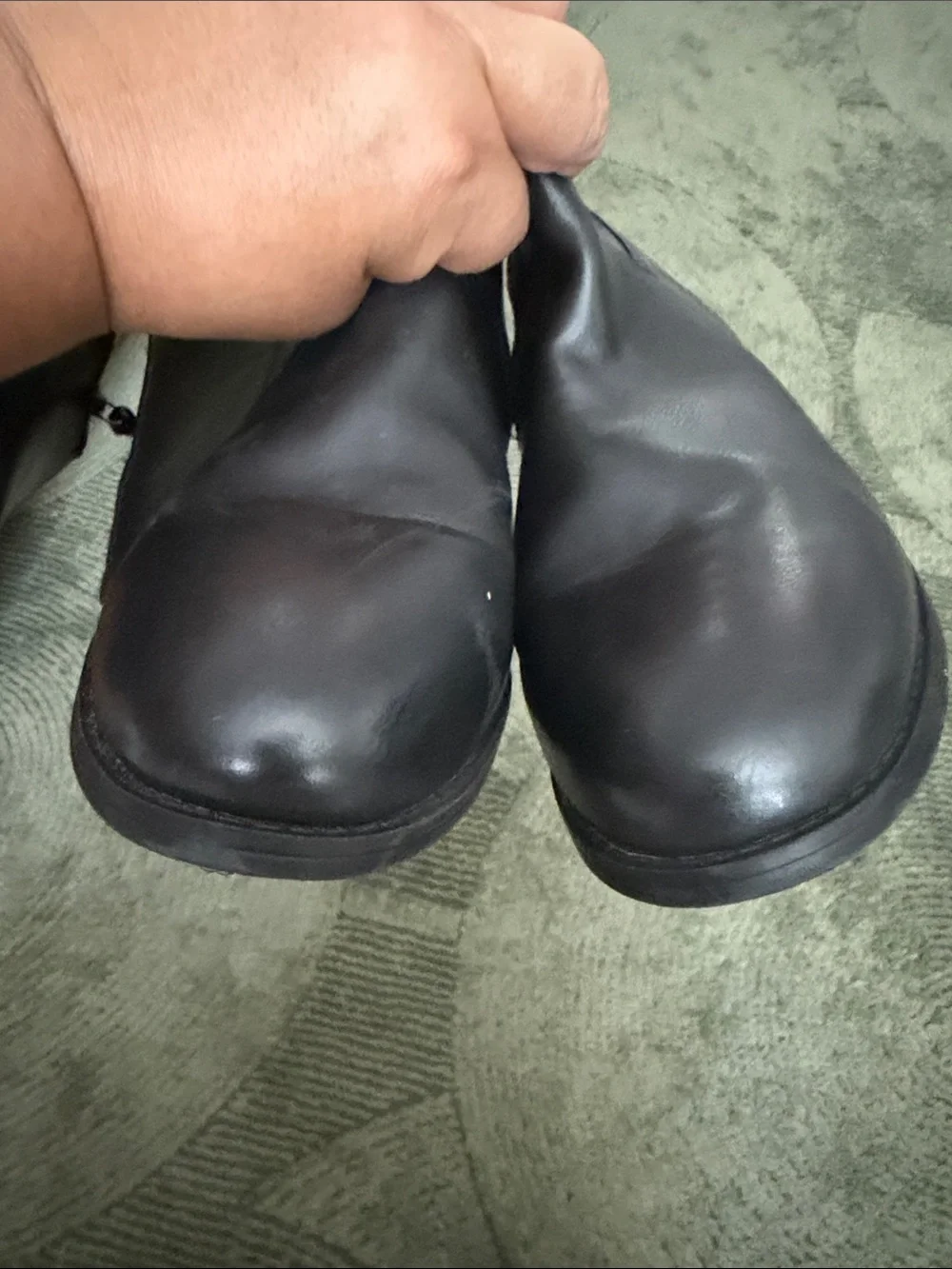 Tall Black Leather like Riding Boots